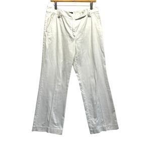 Talbots White Flare Pants Women's Size 12 – Cotton‎ Blend Classic Trouser